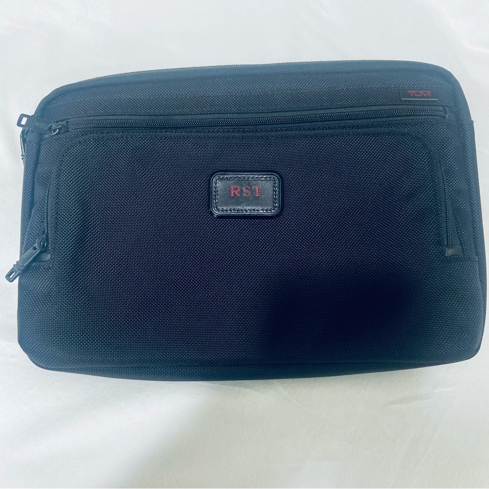 Tumi Black Laptop Bag with Zipper Closure